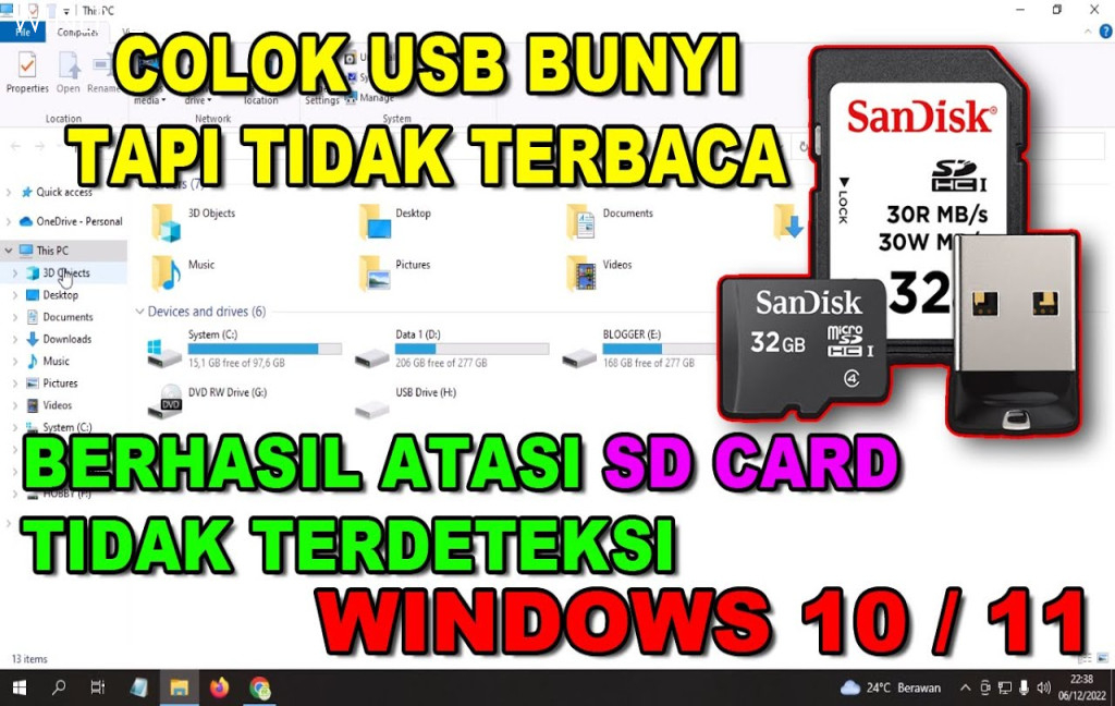 Cara Mengatasi SD CARD Tidak Terbaca di Laptop Windows