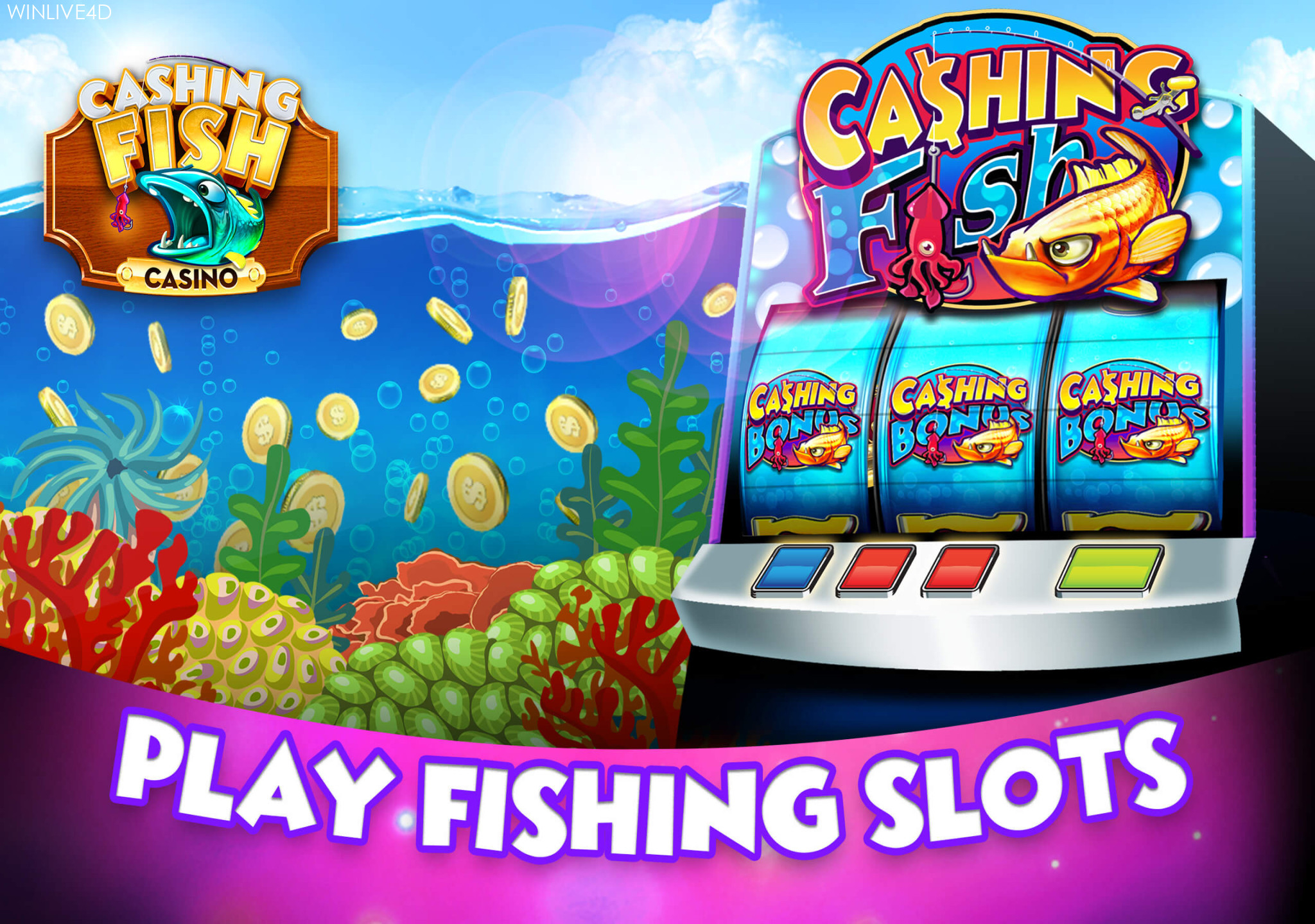 Cashing Fish Las Vegas Casino Slots! Free Big Gold Fish Casino