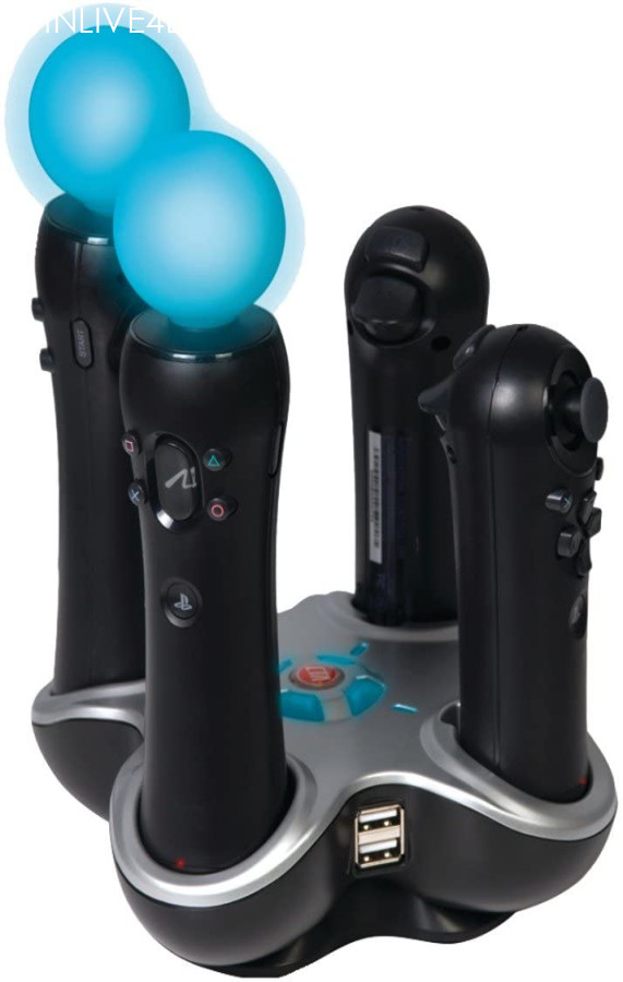Elite Quad Charging Bay for PlayStation Move Controllers with