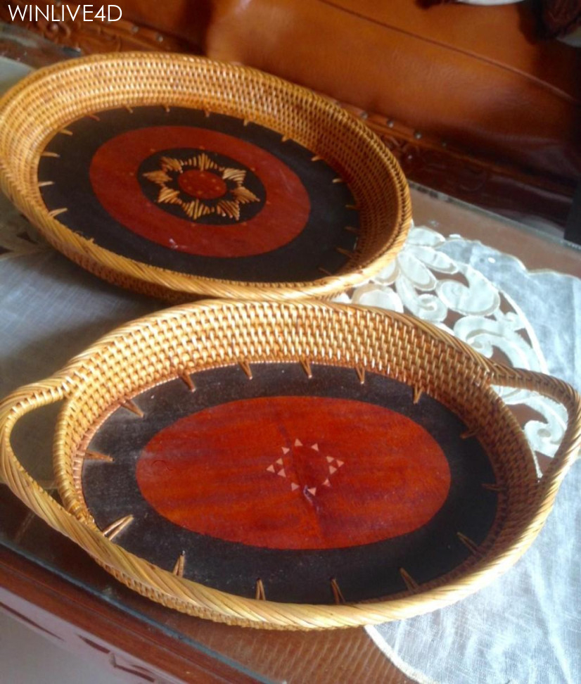 Nampan rotan etnik Nampan rotan etnik