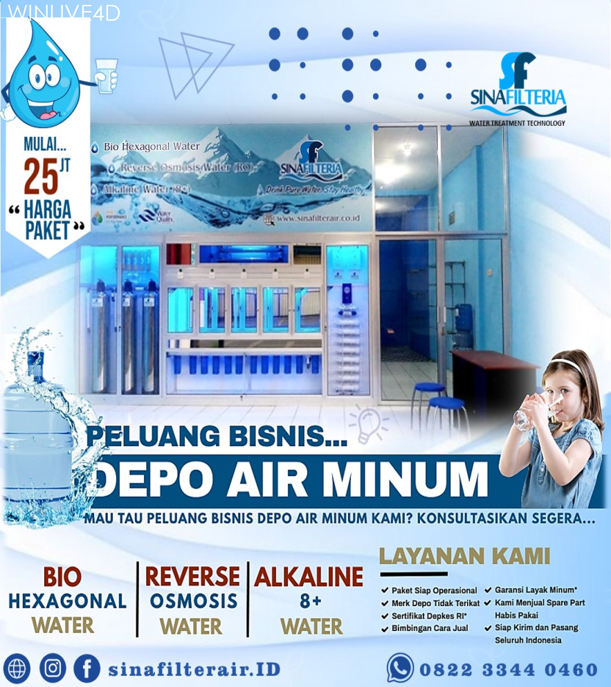 Paket Peluang Bisnis Depo Air Minum - SINA FILTERIA  FILTER AIR